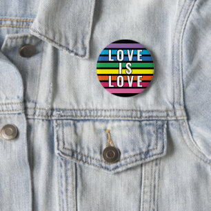 Kleurrijke Regenboogvlag Kleuren Strepen Patroon Ronde Button 5,7 Cm
