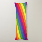 Kleurrijke regenboogvlag lichaamskussen (Achterkant (Verticaal))