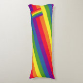 Kleurrijke regenboogvlag lichaamskussen (Voorkant Verticaal)