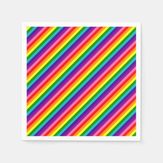 Kleurrijke regenboogvlag Patroon LGBT Bright Servetten (Voorkant)