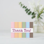 Kleurrijke regenboogvoering Bedankt Opmerking Visitekaartje (Staand voorkant)