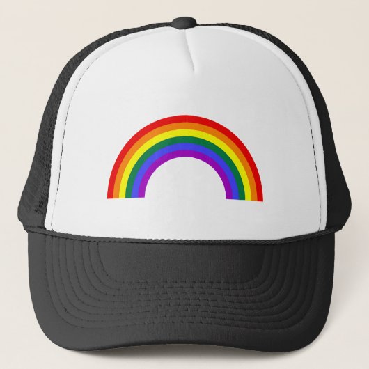 Kleurrijke regenboogvorm trucker pet (Voorkant)