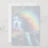 Kleurrijke regenboogwatervallen Woodland Forest Fo Notitiekaartje (Achterkant)