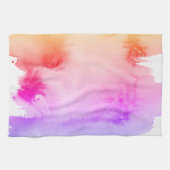 Kleurrijke regenboogWaterverf Splotter Abstracte k Theedoek (Horizontaal)