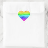 Kleurrijke regenboogWaterverf Wavy Heart Sticker (Tas)