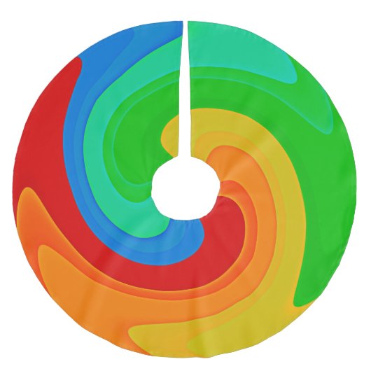 Kleurrijke Regenboogwervel Abstracte Boomrok Kerstboom Rok (Voorkant)