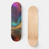 Kleurrijke regenboogwervelkolom persoonlijk skateboard (Voorkant)