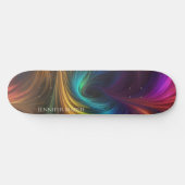 Kleurrijke regenboogwervelkolom persoonlijk skateboard (Horizontaal)