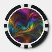 Kleurrijke regenboogwervelkolom poker chips (Voorkant)