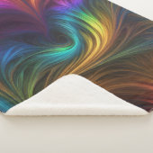 Kleurrijke regenboogwervelkolom sherpa deken (3/4)