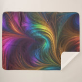 Kleurrijke regenboogwervelkolom sherpa deken (Voorkant (horizontaal))