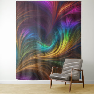 Kleurrijke regenboogwervelkolom wandkleed