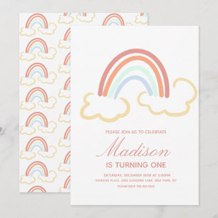 Kleurrijke Regenboogwolk Tekening Voor Elke Leefti Kaart
