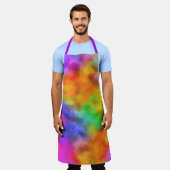 Kleurrijke regenboogwolken schort (Gedragen)