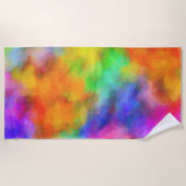Kleurrijke regenboogwolken strandlaken (Voorkant)