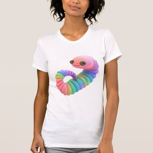 Kleurrijke regenboogwormpatroon - Fun Women's T-shirt (Voorkant)