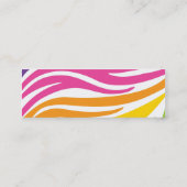 Kleurrijke regenboogzebra Afdrukpatronen Mini Visitekaartje (Achterkant)