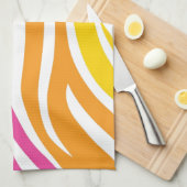 Kleurrijke regenboogzebra Afdrukpatronen Theedoek (Quarter Fold)