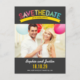 Kleurrijke regenboogzomerfoto Moderne sparen de da Aankondigingskaart