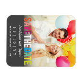 Kleurrijke regenboogzomerfoto Moderne sparen de da Magneet (Horizontaal)