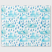 Kleurrijke regendag cadeaupapier (Vlak)