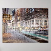 Kleurrijke regendag NYC Abstract Poster (Voorkant)
