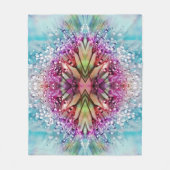 Kleurrijke regendruppels in Dandelion Fleece Deken (Voorkant)