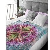 Kleurrijke regendruppels in Dandelion Fleece Deken