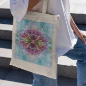 Kleurrijke regendruppels in Dandelion Tote Bag
