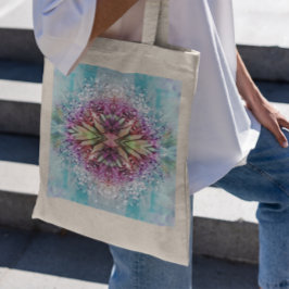 Kleurrijke regendruppels in Dandelion Tote Bag