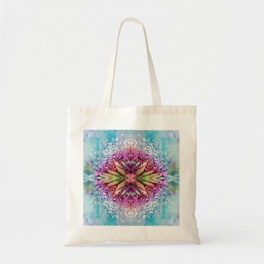 Kleurrijke regendruppels in Dandelion Tote Bag (Voorkant)