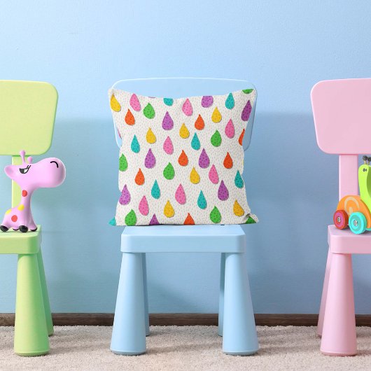 Kleurrijke regendruppels kussen