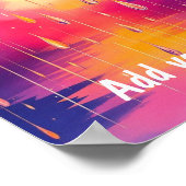 Kleurrijke regendruppels Natuur Waterverf Poster (Hoek)