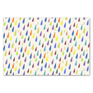 Kleurrijke regendruppels. Raindrop-patroon Tissuepapier