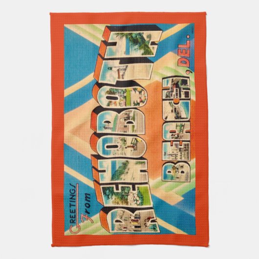 Kleurrijke Rehoboth Beach Theedoek (Verticaal)