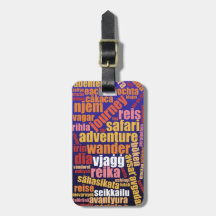 Kleurrijke reis in veel talen Word Cloud