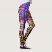 Kleurrijke reis in veel talen Word Cloud Leggings (Rechts)