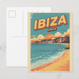 kleurrijke reis naar Spanje IBIZA Balearen cadeaus Briefkaart