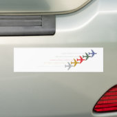 kleurrijke reisvliegtuigen bumpersticker (Op auto)