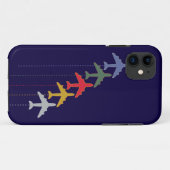 kleurrijke reisvliegtuigen Case-Mate iPhone case (Achterkant (horizontaal))