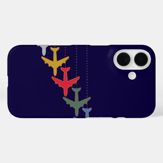 kleurrijke reisvliegtuigen Case-Mate iPhone case (Achterkant (horizontaal))