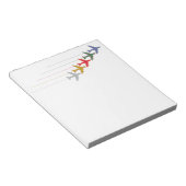 kleurrijke reisvliegtuigen notitieblok (Schuin)