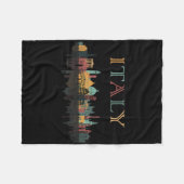 Kleurrijke reizen rond Italië Familie Shirt Europe Fleece Deken (Voorkant (Horizontaal))