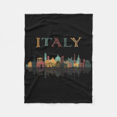 Kleurrijke reizen rond Italië Familie Shirt Europe Fleece Deken (Voorkant)