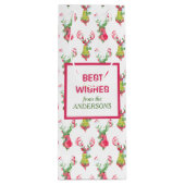Kleurrijke Rendier Patroon Vakantie Wijn Gift Bag Wijn Cadeautas (Achterkant)