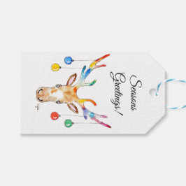 Kleurrijke Rendieren Cadeaulabel
