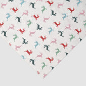 Kleurrijke rendieren kerst tissuepapier (Detail)