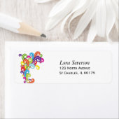 Kleurrijke retour adreslabels etiket (Insitu)