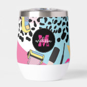 Kleurrijke Retro 1990's Nineties Patroon Monogram (Voorkant)