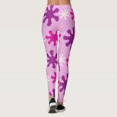 Kleurrijke Retro 60s 70s Pink Splat Leggings (Achterkant)